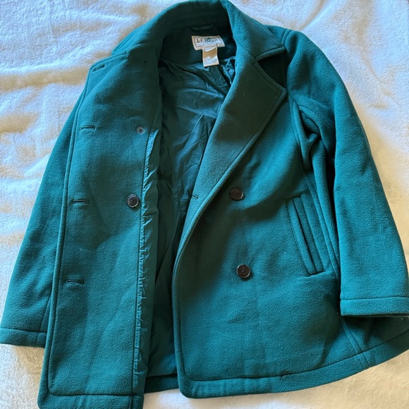 LL Bean Fleece Peacoat - Picture 3 of 5